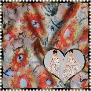 Polyester Graffiti Printed Chiffon for Lady Dress in stock